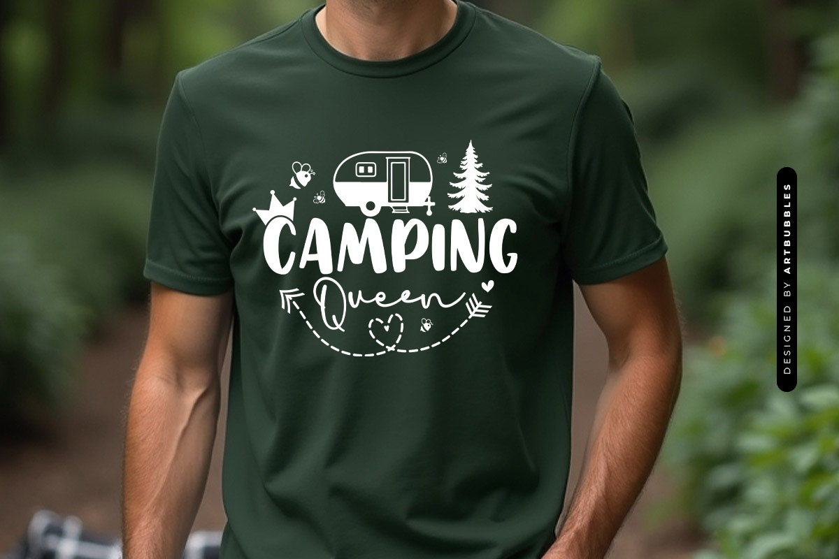 Camping Queen SVG for Cricut and Silhouette