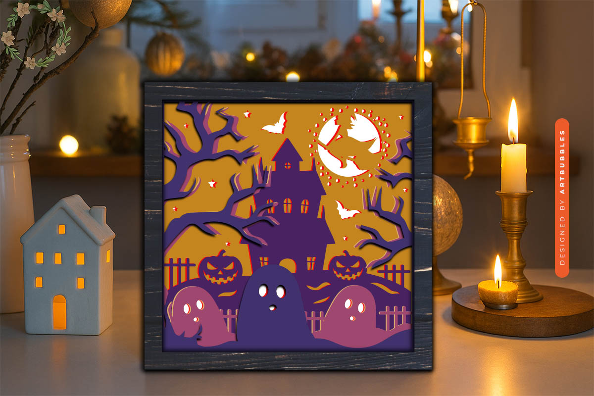 Halloween Shadow Box SVG Paper Cut File image 2.jpg