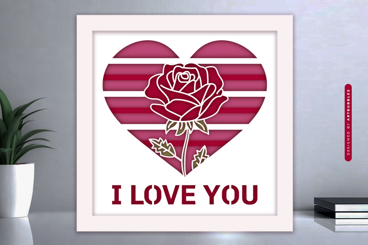 I Love You Heart Shadow Box SVG File Image 3.jpg