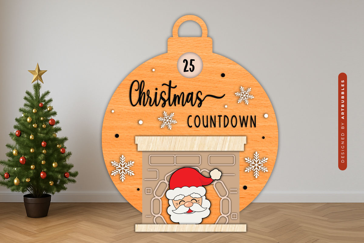 Santa Claus Christmas Countdown SVG Vector Image.jpg