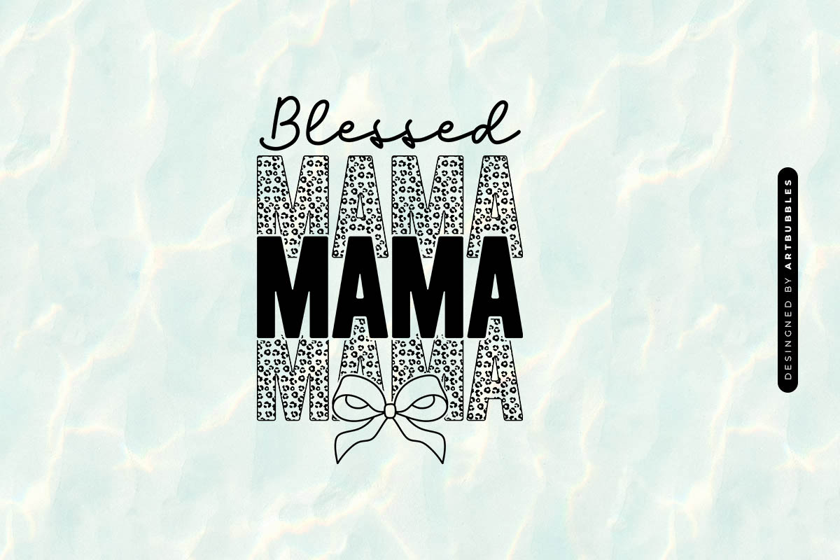 Blessed Mama - Coquette Mothers Day SVG Image.jpg