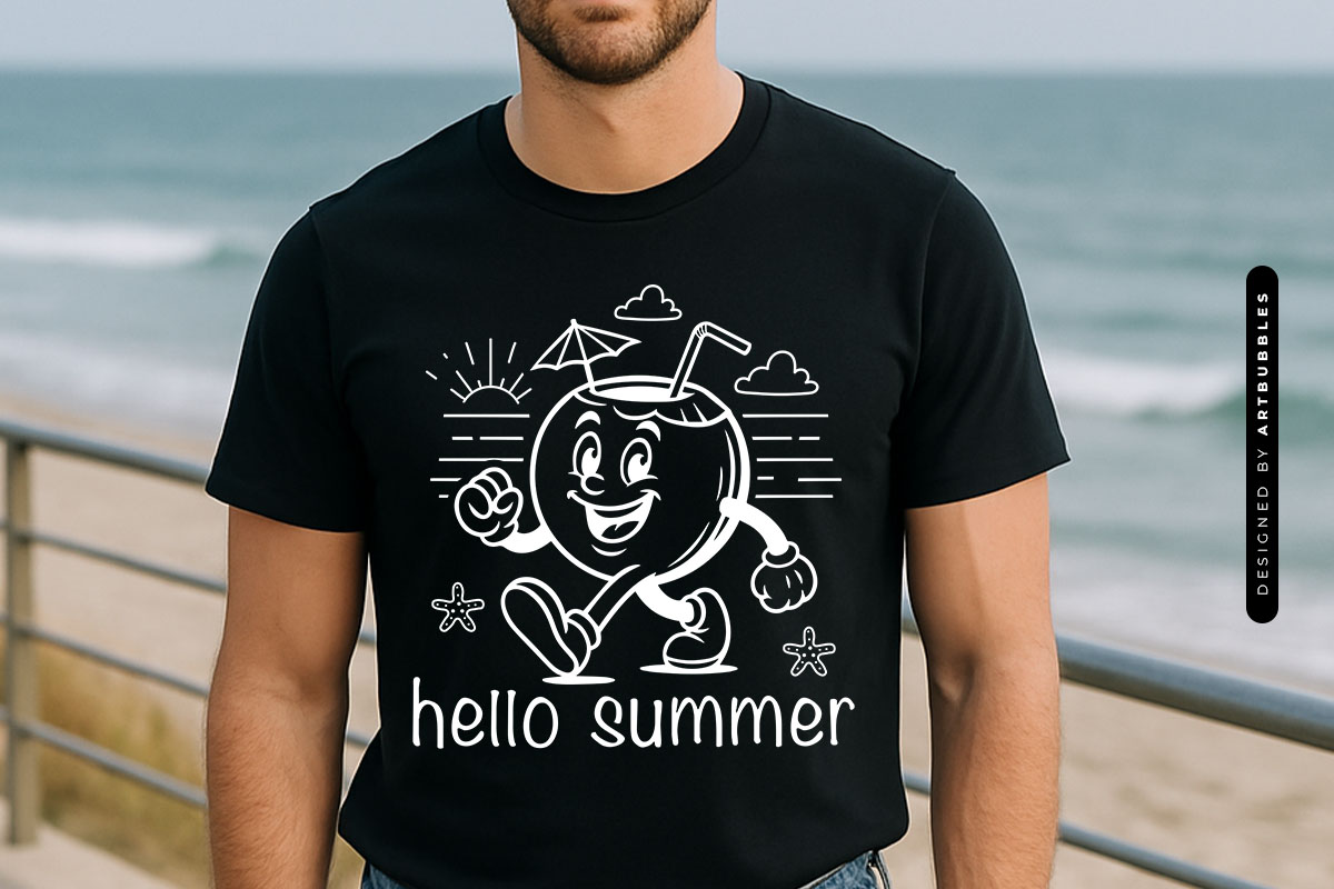Hello Summer SVG File Tshirt Mockup Image.jpg