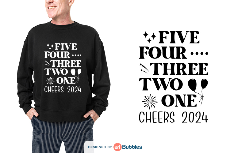 Five Four Three Two One Cheers 2024, New Year's Shirt Ideas