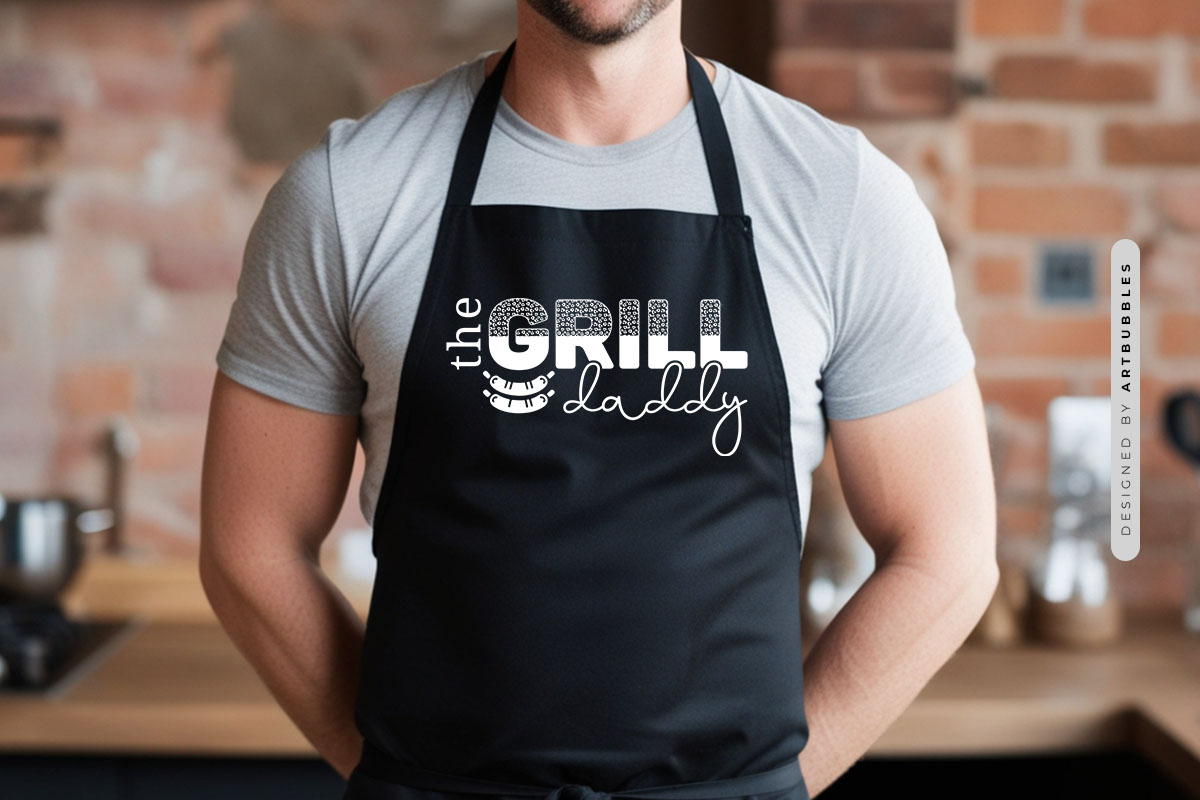 The Grill Daddy SVG Cutting File Apron Mockup Image.jpg