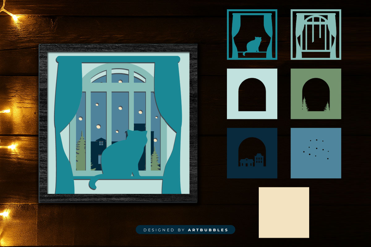 Christmas Layered Shadow Box SVG Cut File Image 2.jpg