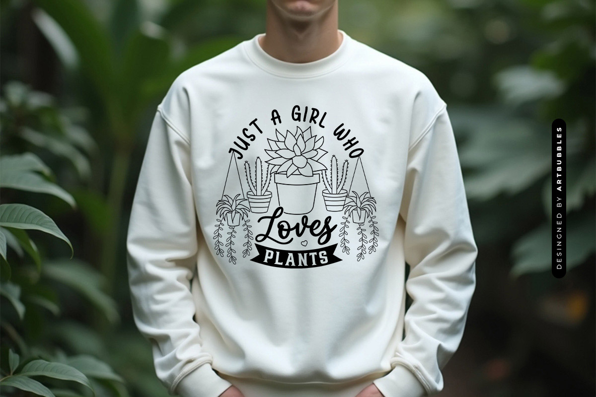 Just A Girl Who Loves Plants SVG File