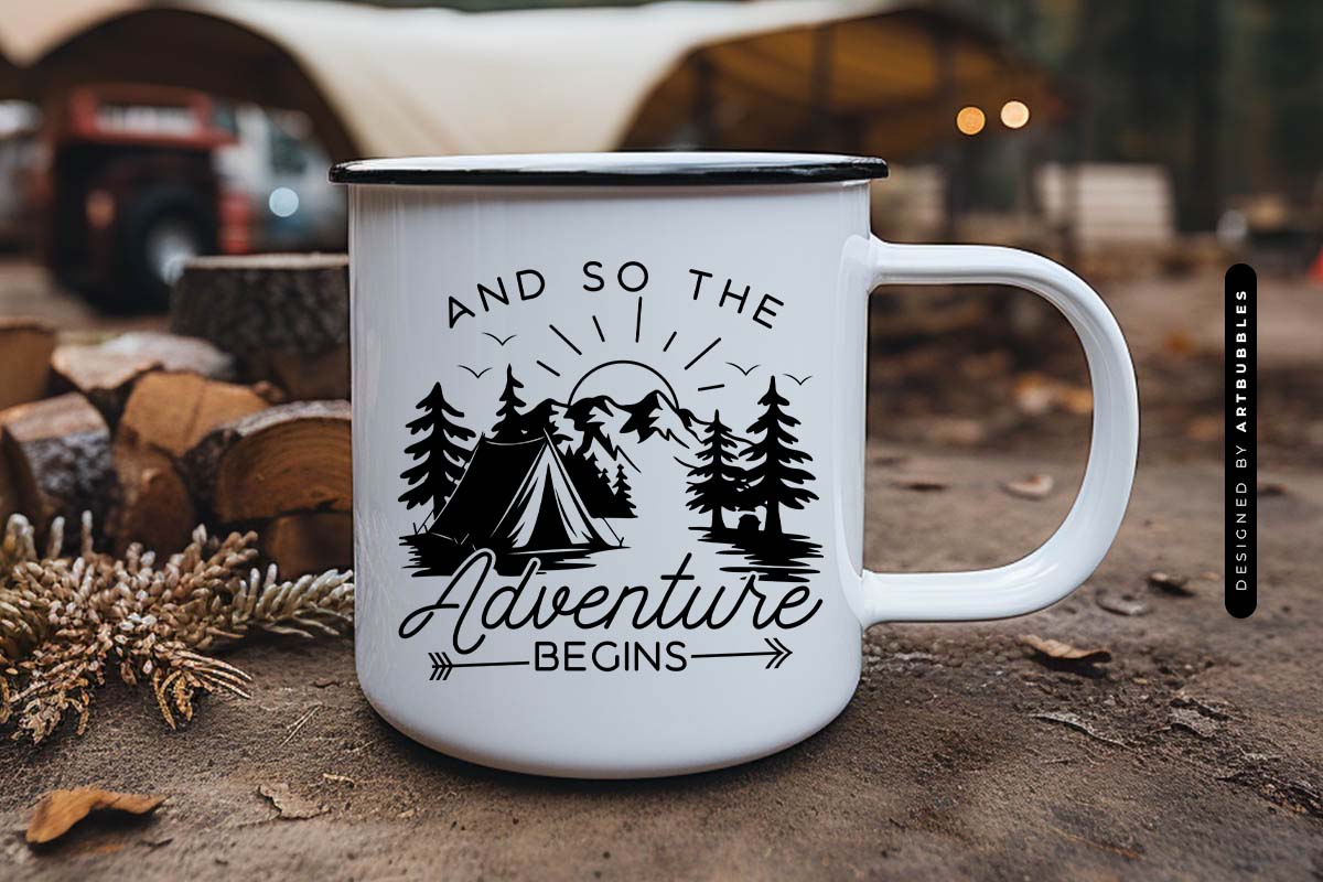 And So The Adventure Begins - Camping SVG PNG Mug Mockup Image.jpg