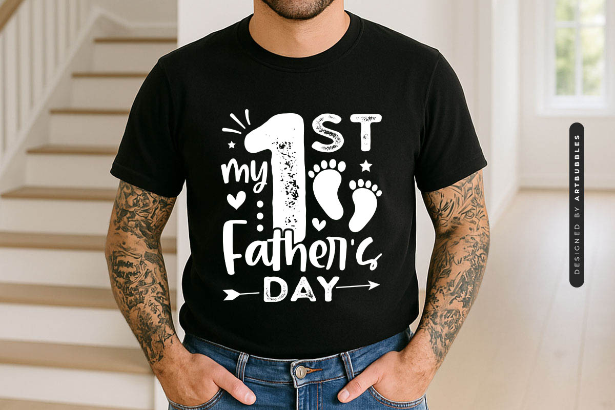 My 1st Father's Day SVG Vector Tshirt Mockup Image.jpg