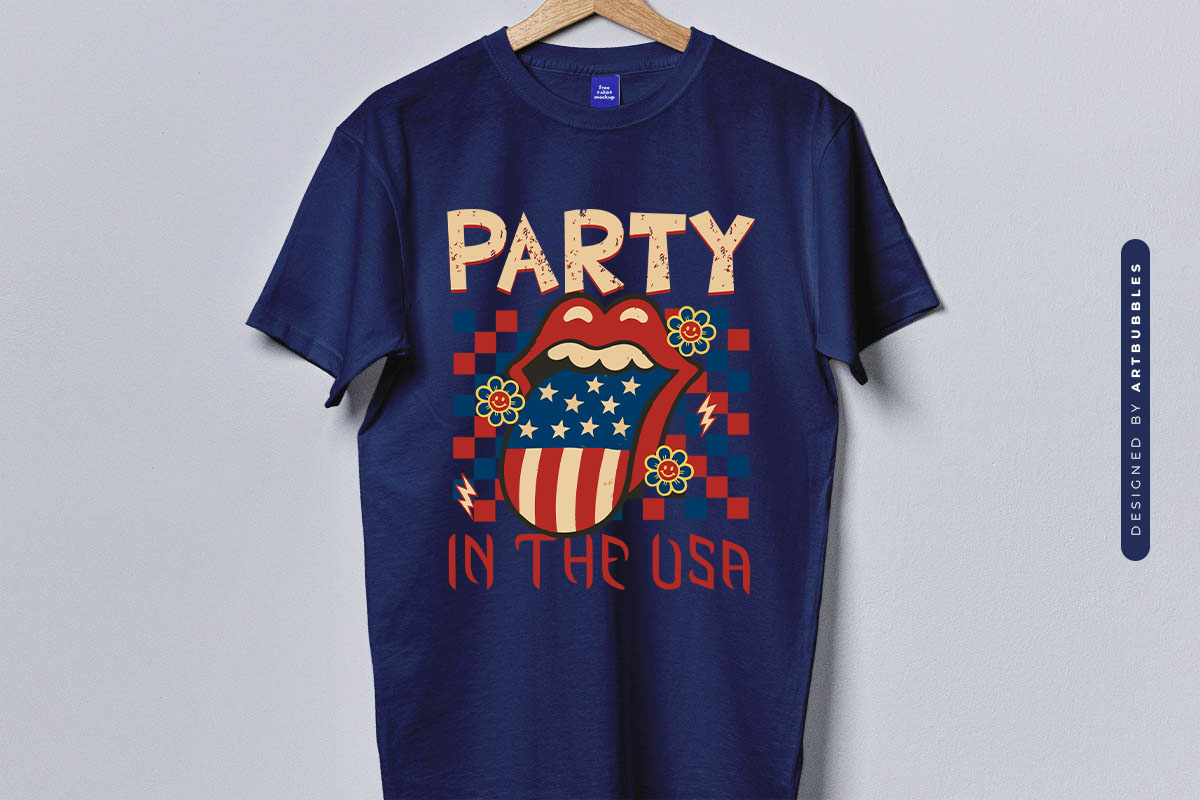 Party in the USA - Sublimation 4th of July T-shirt Mockup Image.jpg