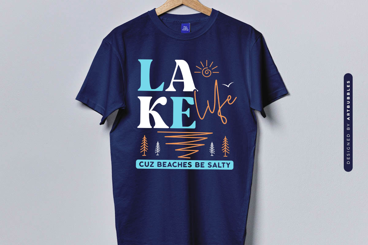 Lake Life Cuz Beaches Be Salty SVG Blue shirt Mockup Image.jpg
