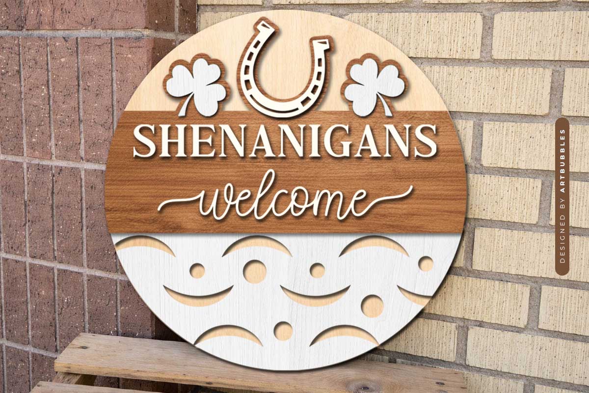 St Patrick's Day Welcome Sign SVG Bundle Image 5.jpg