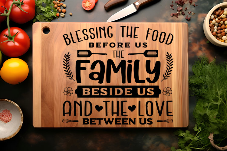 Blessing the Food Before Us - Kitchen Cutting Board SVG Image 2.jpg