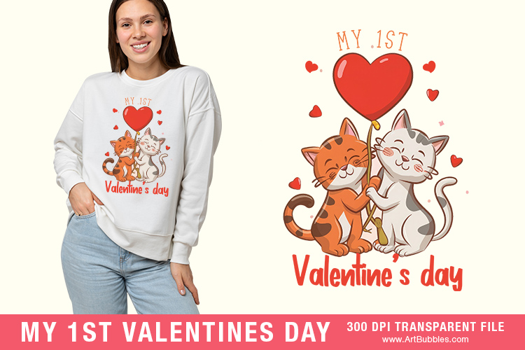 My 1st Valentine's Day Sublimation Design PNG Preview 01.jpg
