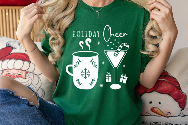 Holiday Cheer - Boho Christmas SVG Design Tshirt Mockpup Image.jpg