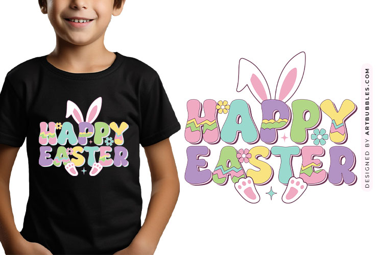 Retro Happy Easter Sublimation Transfer Image.jpg