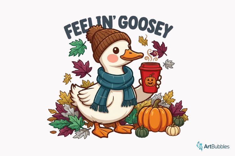 Feelin' Goosey - Fall PNG Sublimation Transfer