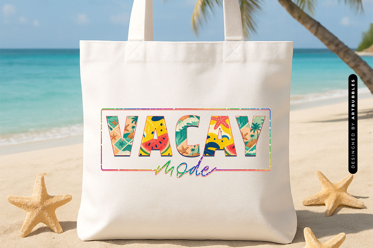 Vacay Mode - Summer Sublimation Design Tote Bag Mockup Image.jpg