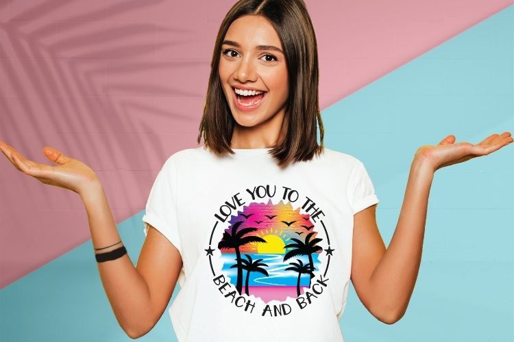 Love You to the Beach And Back - Summer PNG Tshirt Mockup Image.jpg