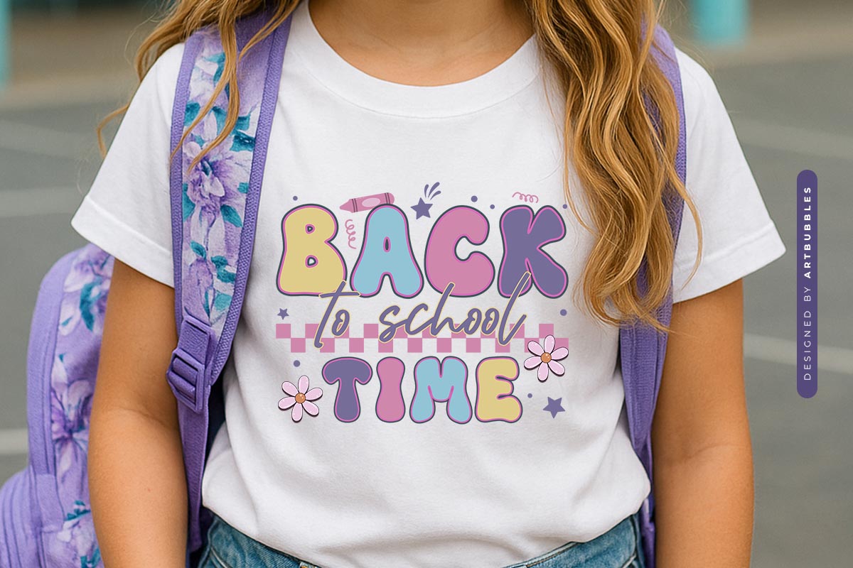 Back to School Time Retro Sublimation Shirt Mockup Image.jpg