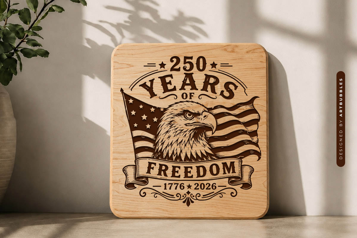 250 Years of Freedom Cutting Board SVG Image.jpg