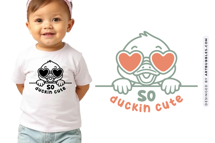 So Duckin' Cute - Adorable Baby SVG Cut File Image.jpg