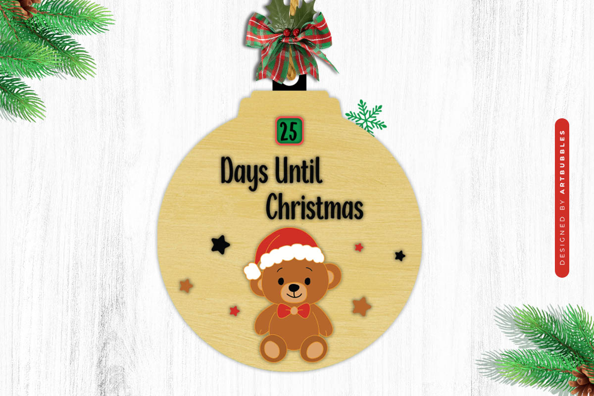 Days Until Christmas Countdown SVG Laser Cut Image 2.jpg