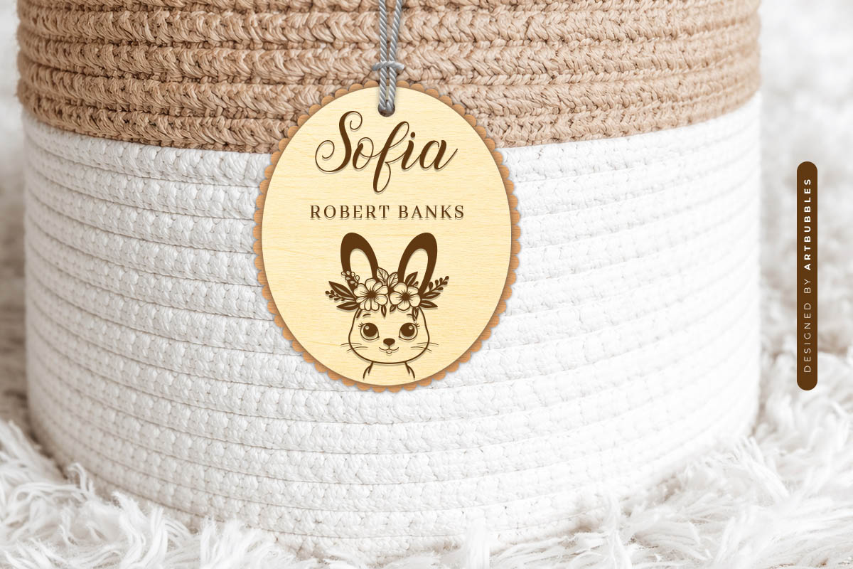 Laser Cut Easter Basket Tag SVG Bundle Image 5.jpg