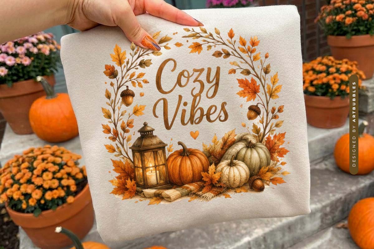 Cozy Vibes - Fall PNG Sublimation Printing Tote Bag Mockup Image.jpg