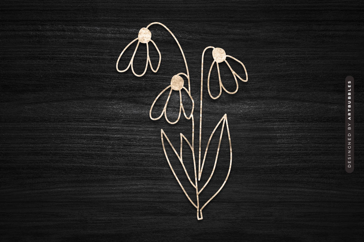 Snowdrop Flower SVG - Laser Cut File Image 3.jpg