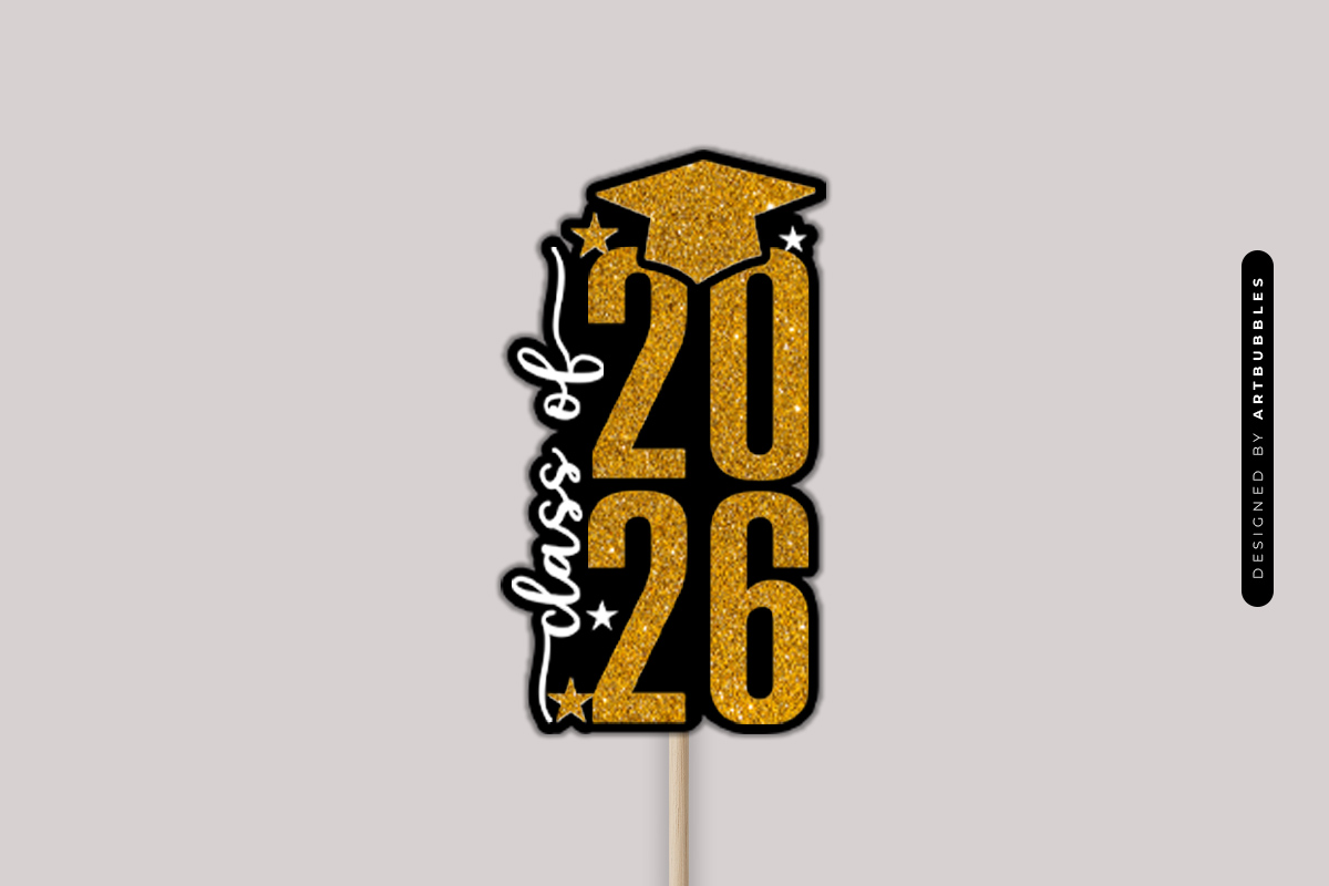 Class of 2026 Graduation Cake Topper SVG Image 2.jpg