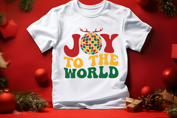 Joy to the World - Christmas SVG Cut File Shirt Mockup Image.jpg