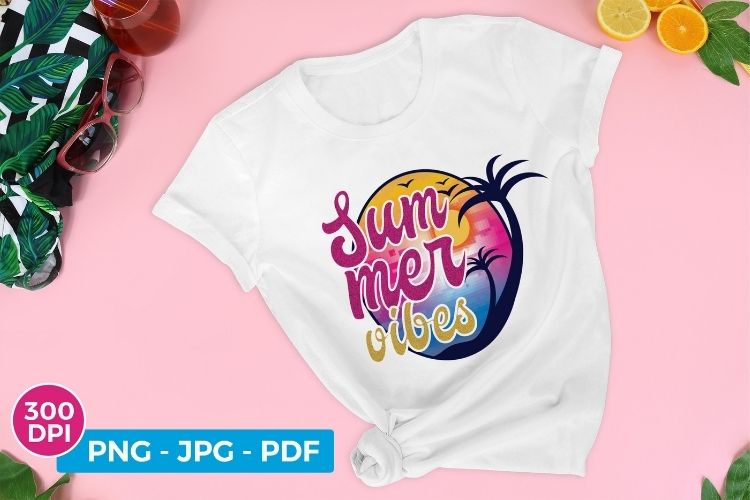 Summer Vibes PNG Sublimation Print