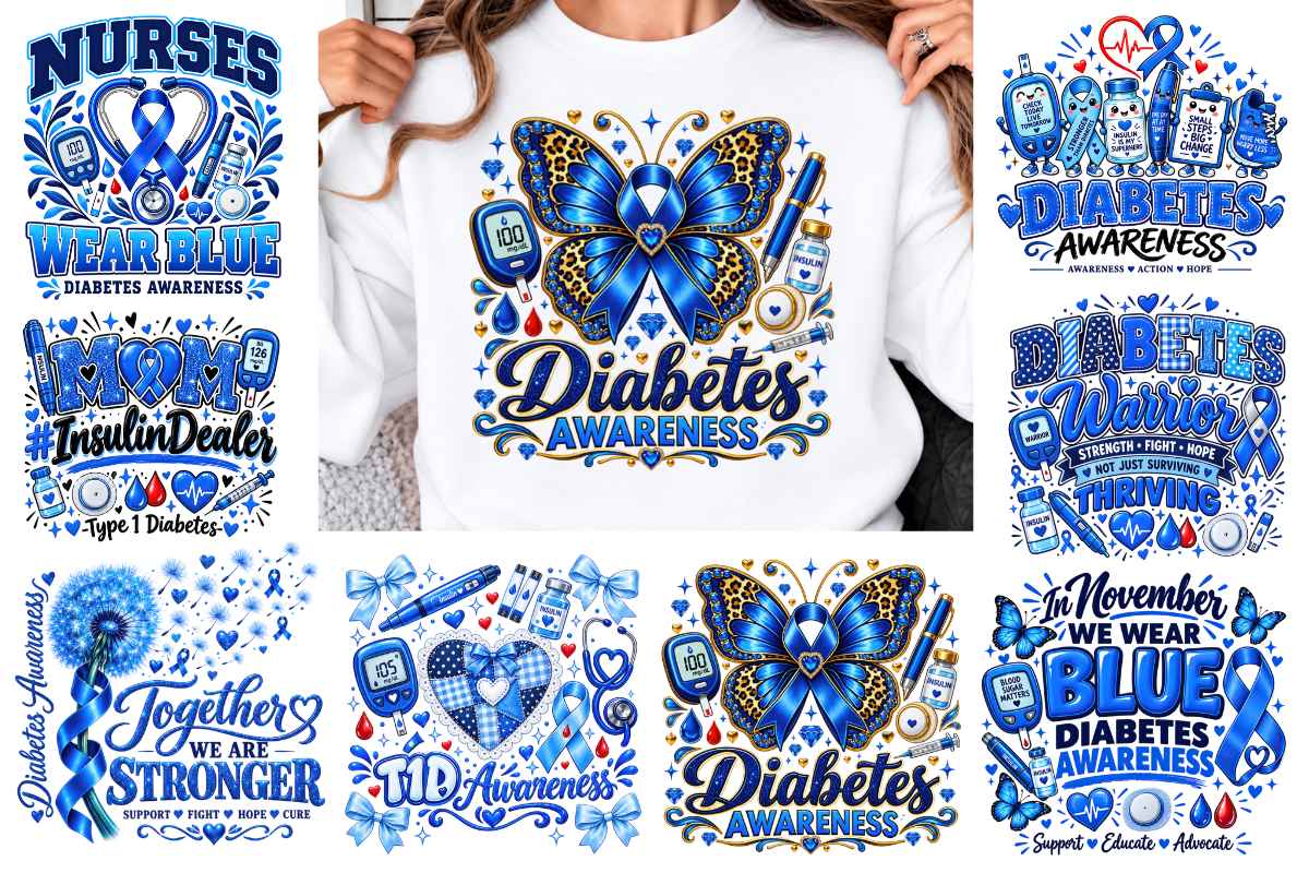Diabetes Awareness PNG Bundle