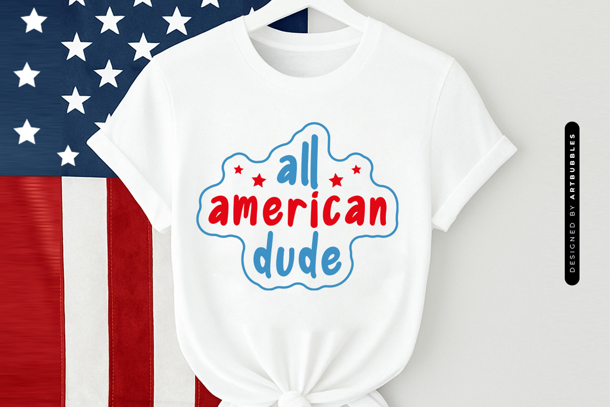 All American Dude - Boys 4th of July SVG Shirt Mockup Image.jpg