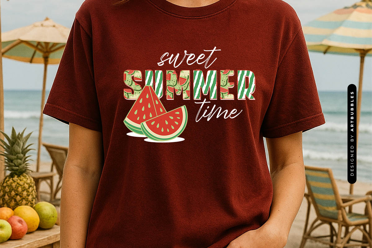 Sweet Summer Time Sublimation PNG T-shirt Mockup Image.jpg