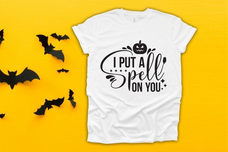 I Put A Spell On You - Cute Halloween SVG Shirt Mockup Image.jpg