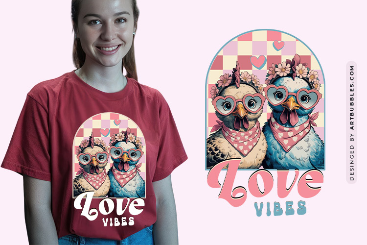 Loves Vibes - Vibrant Retro Valentines PNG Sublimation Image.jpg
