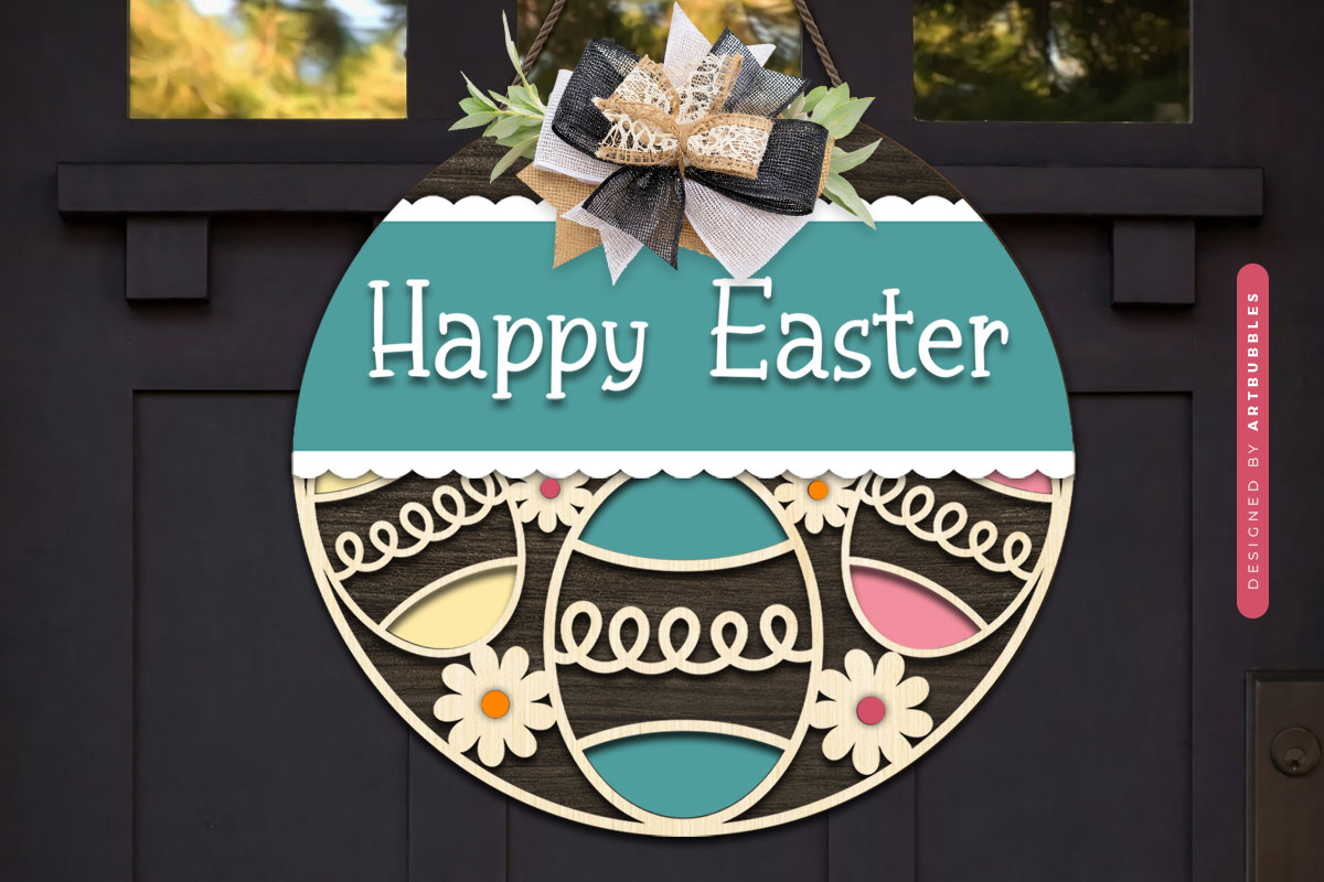 Happy Easter Layered Door Hanger SVG Image.jpg