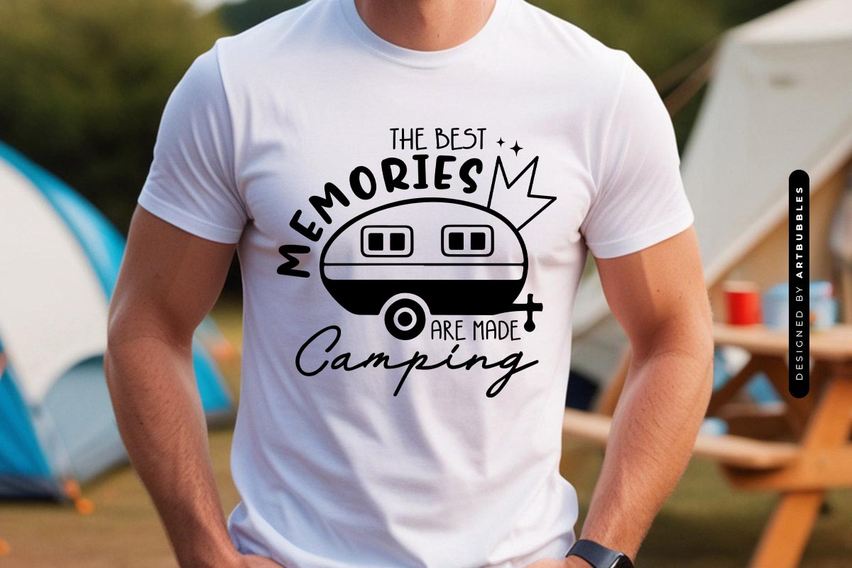 The Best Memories are Made Camping SVG Shirt Mockup Image.jpg