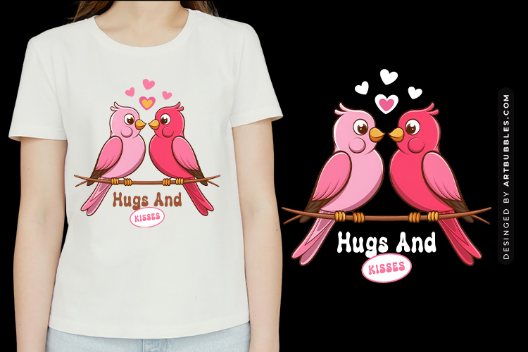 Hugs and Kisses - Retro Valentines Sublimation