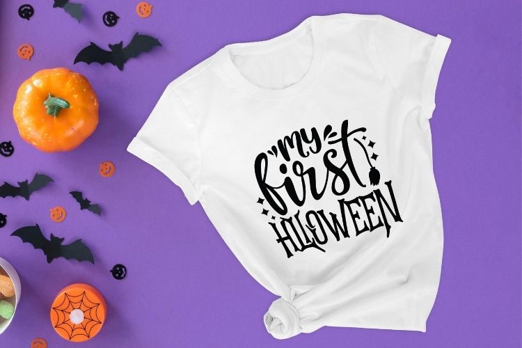 My First Halloween SVG File T-shirt Mockup image.jpg