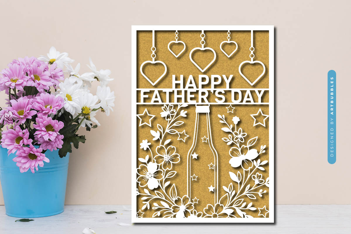 Paper Cut Happy Father's Day Card SVG Image.jpg