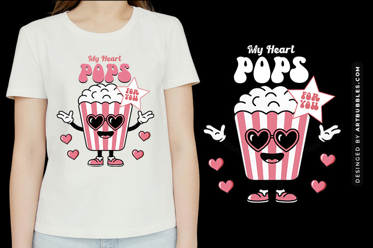My Heart Pops for You - Retro Valentines Sublimation PNG Image.jpg