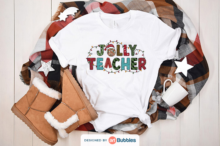 Jolly Teacher, Christmas Sublimation Designs Free Preview 03.jpg