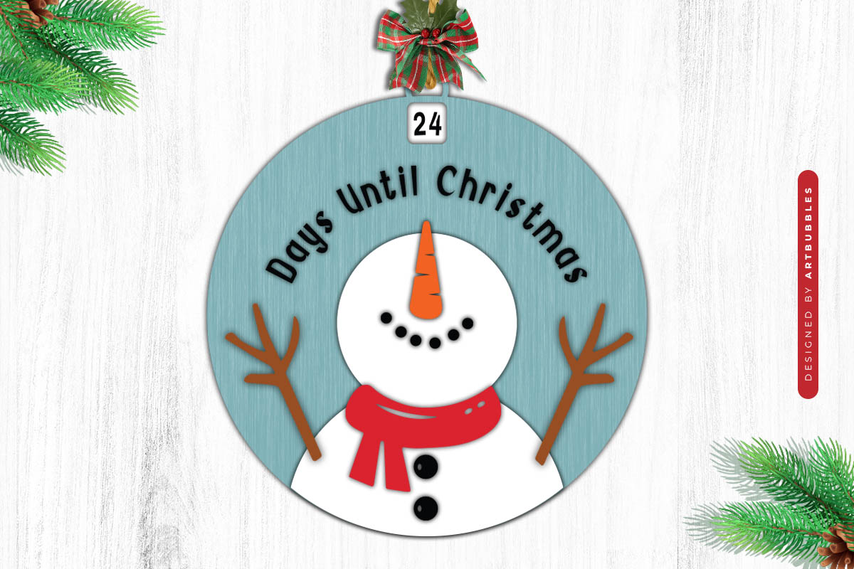 Snowman Christmas Countdown Vector SVG Image 2.jpg