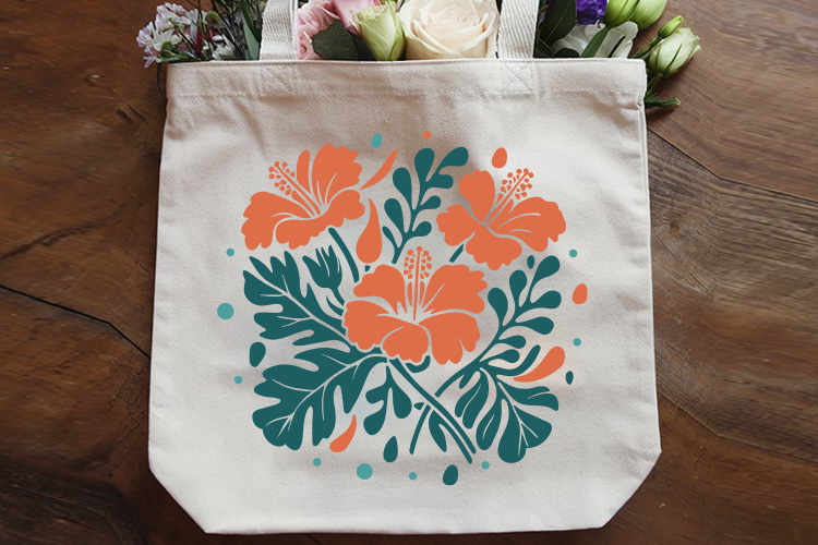 Abstract Hibiscus Flower SVG Cut File Tote Bag Mockup Image.jpg