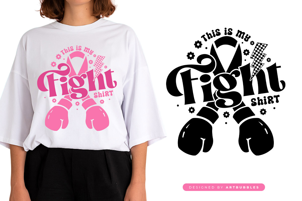 This is My Fight Shirt - Retro Breast Cancer SVG Image.jpg