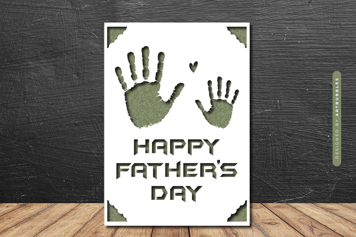 Happy Father's Day Card SVG Papercut Image 2.jpg