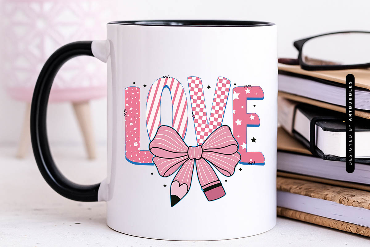 Love - Coquette Retro Teacher Sublimation Mug Mockup Image.jpg
