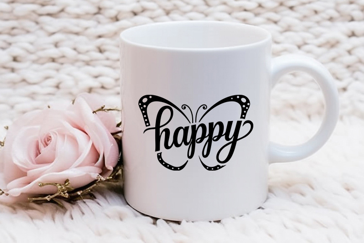 Happy - Handcrafted Butterfly SVG Design Mug Mockup Image.jpg